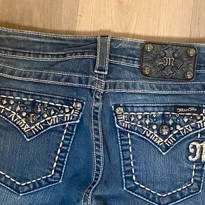 Miss‎ Me Jeans Women’s Blue Denim Straight Boot Cut (JE5397TX) Size 27
